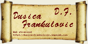 Dušica Frankulović vizit kartica